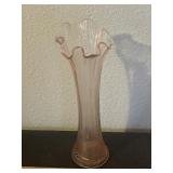 PInk Depression Glass Vase