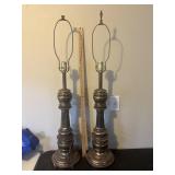 Pair of HEAVY Brass Lamps