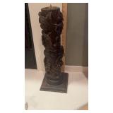Asian Carved 19' Candlstick