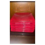 8 Red- Saint Nicholas Square Plates