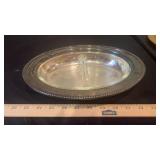 Silveerplate Holder with DIvided Glasbake Insert