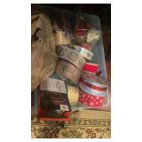 Lot of Christmas Ribbon and Lights