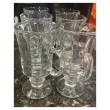 Lot of Pedestal Glass Mugs