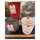 Lot of Christmas Buckets