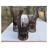 Set of 3 Metal Candle Holders