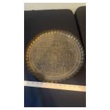 Vtg. Etched Brass Tray, 15'