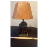 Vtg. Japanese Tea Tin Lamp