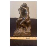Vtg. Modernist Embracing Couple Sculpture