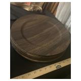 Lot of Wood-look Chargers