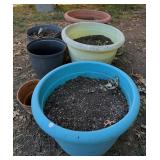 Large Lot of Plastic Planters
