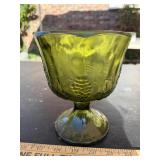 Green Glass Compote