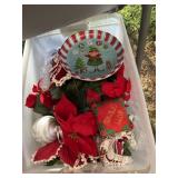 Tub of Christmas Decor