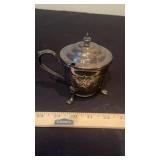 Silverplate Jam/Condiment Dish with Glass Insert