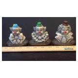 1980s George Good Pewter Clown Busts on Base-3