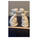 2 Ceramic Kissing Angels
