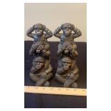 Pair of Speak, Hear, See No Evil Monkeys