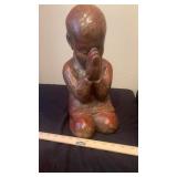 Vtg. SE Asia Kneeling Buddhist Monk Figure