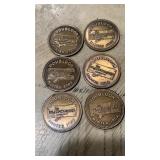 Set of 6 The Beachcomber Restaurant Doubloons