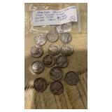 14 Mercury Dimes (1920-1945)