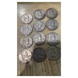 Lot of Franklin Half Dollars-
