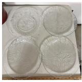 4 Glass Platters