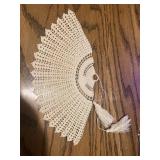 Crocheted Fan Doily