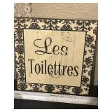 Metal Sign- Les Toilettres