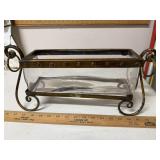 Glass and Metal Planter
