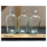 3 Glass Bottles