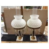 Pair of Hurricane Lamps