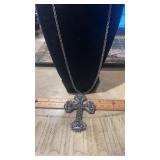 Sarah Coventry Large Cross Necklace