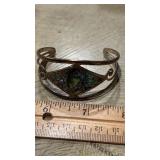 Alpaca-Silver Cuff Bracelet, marked Alpaca Mexico