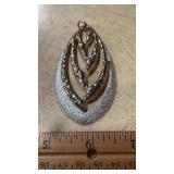 Gold and SIlver Tone Large Pendant