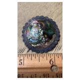 925 Mexico & Abalone Shell Pendant/Brooch