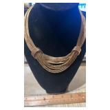 Vintage Gold Tone Statement Necklace