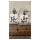 Southwestern Stick Figure Dangle Earrings