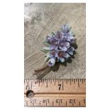 Vintage Hand Painted Porcelain Brooch