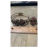 Sarah Coventry Hinged Bracelet and Ring Set