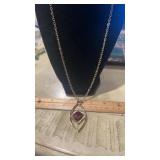 Sarah Cov. Watermelon Rivoli Crystal Eye-Necklace