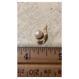 14K Gold and Pearl Pendant