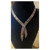 Silver Tone Snap Necklace