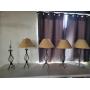 SET OF 5 RUSTIC METAL LAMPS
