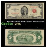 1953B $2 Red Seal United States Note Grades vf++