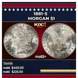 1881-s Morgan Dollar $1 Grades ms65+