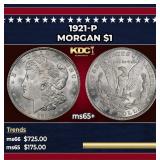 1921-p Morgan Dollar $1 Grades ms65+