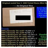 Original sealed box of 5x 1989 United States Mint