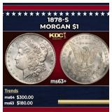 1878-s Morgan Dollar $1 Grades ms63+