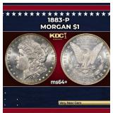 1883-p Morgan Dollar $1 Grades ms64+