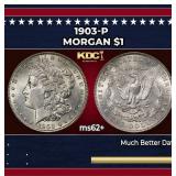 1903-p Morgan Dollar $1 Grades ms62+