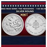 2022 Niue Sonic the Hedgehog - 1 oz Silver Round R